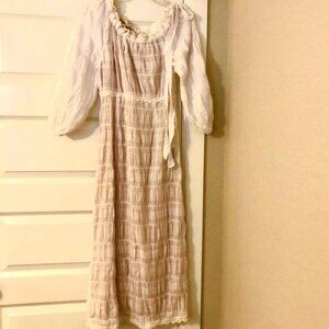 Tularosa Textured White Midi Dress